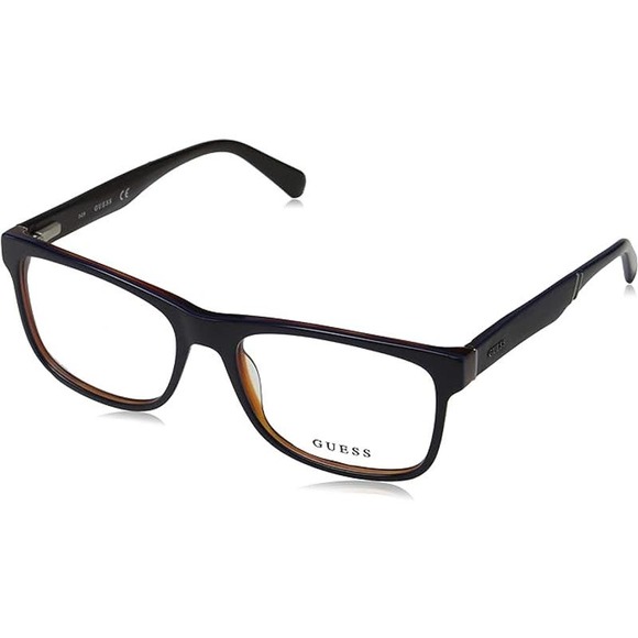 Guess GU 1943 Square Full Rim Designer Glasses, Men's Matte Blue 56-17-145 - Picture 1 of 14